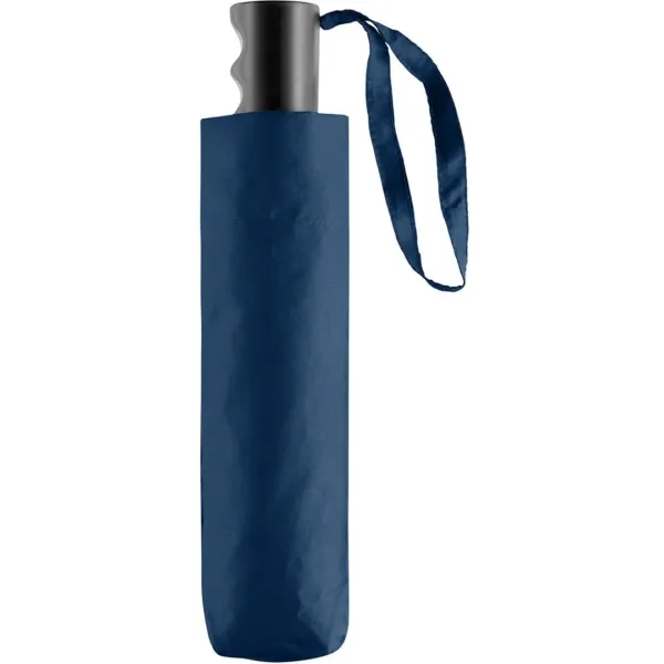 Ein blauer Taschenregenschirm